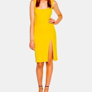 Leila Sheath Dress In Mustard | Bardot